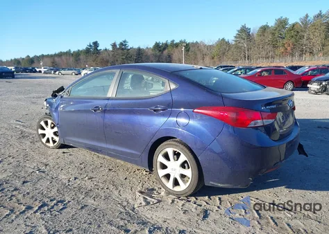 2011 Hyundai Elantra Limited z USA, uszkodzony, nr VIN 5NPDH4AE1BH040282